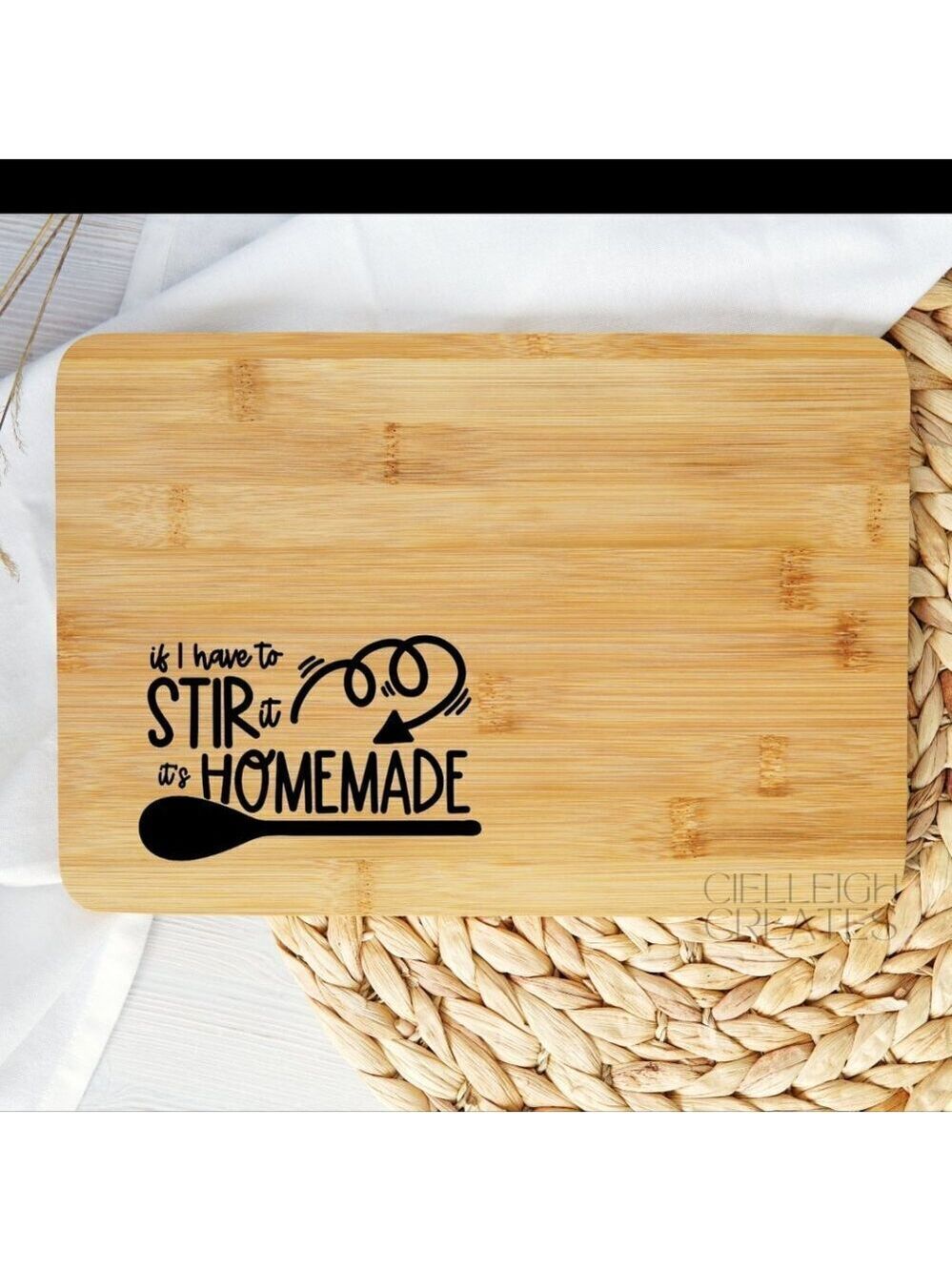 If I Have to Stir It, It's Homemade personalized Cutting board